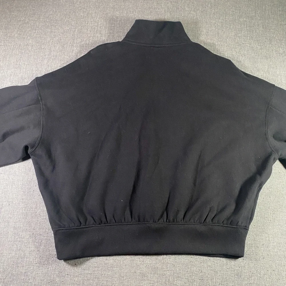 NWT Express 1/2 Zip Pullover Sweater Mens Size Medium Black‎ Lightweight Stretch